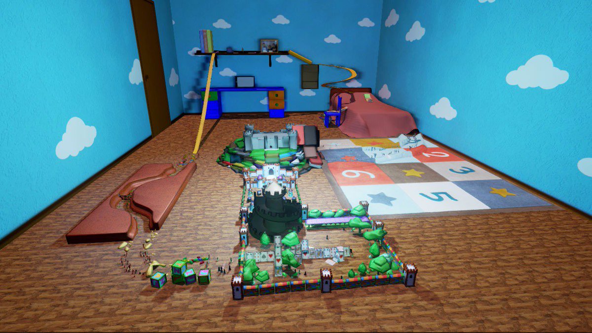 AlexSalesDev's tweet photo. VcaRs:
Arcade driving game (2017), where we control toy cars.
#Arcade #videogame #car #toy #unrealengine #3dsmax #race #indiedev #pcgaming https://t.co/P8jB1PrZ4u
