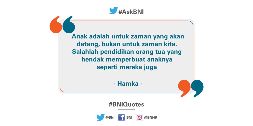 Tugas orang tua bukanlah 'mencetak' versi kecil dirinya. Karena itu, berikan anak kesempatan utk berkembang dgn caranya sendiri #BNIQuotes