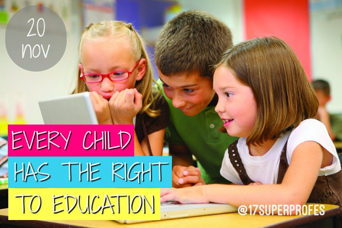 17superprofes's tweet photo. _ Every #child has the right to #education _
"Education is the most powerful weapon wich you can use to change the world"#NelsonMandela
#ChildrensDay #learn #teach #macutic #ucm #technology #ICTtools #childrenrights @17superprofes #motivatedteacher #futureTeachers #smile
#20Nov https://t.co/7OtbY5sYMn
