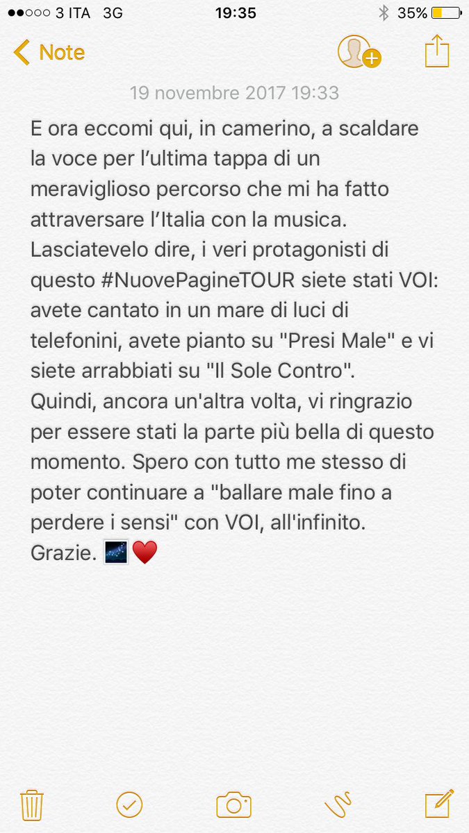 michele_bravi's tweet photo. Grazie. All'infinito.
#NuovePagineTOUR 🌌♥️ https://t.co/iNtVPaRlFD