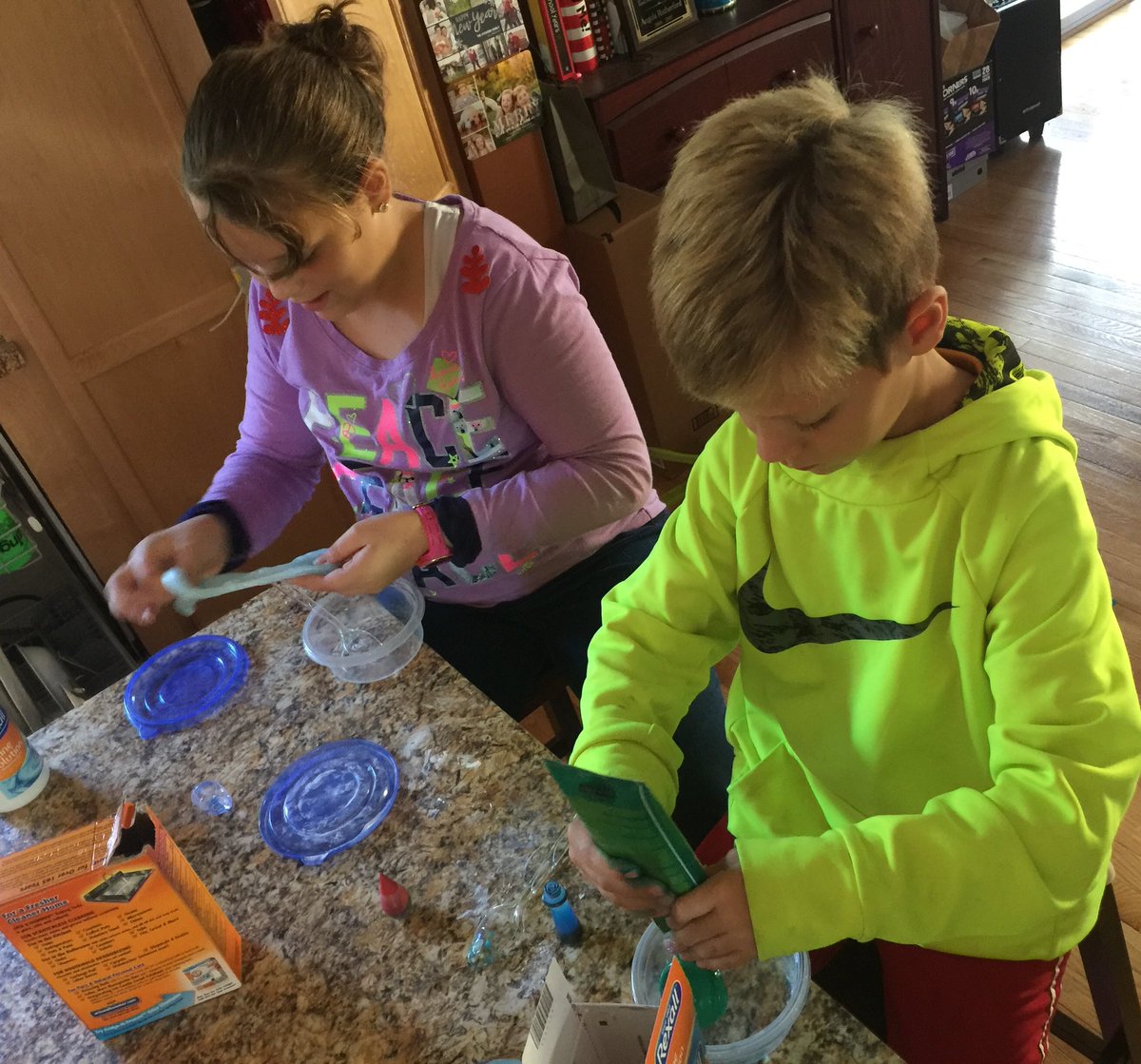 arutherfordK5's tweet photo. What can children learn from making slime?  #EncouragingCuriosity #BeggingForMore #TeacherMom https://t.co/kHf1sU7lA7