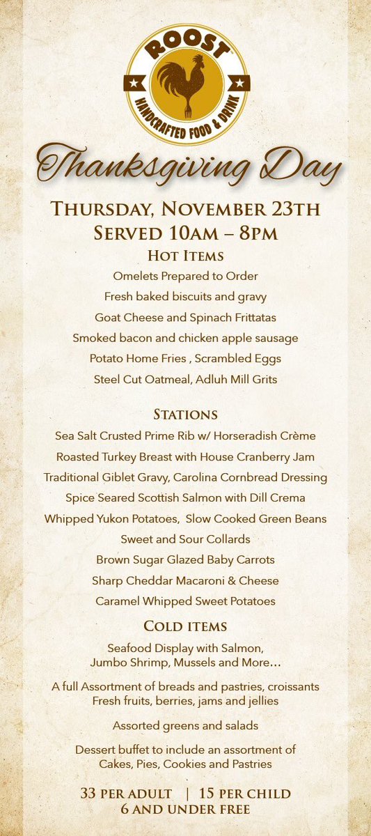 jthope's tweet image. Still can’t decide on what all to fix on #Thanksgiving in #yeahTHATgreenville ? Let @RoostGreenville take care of it for you! Make reservations today!