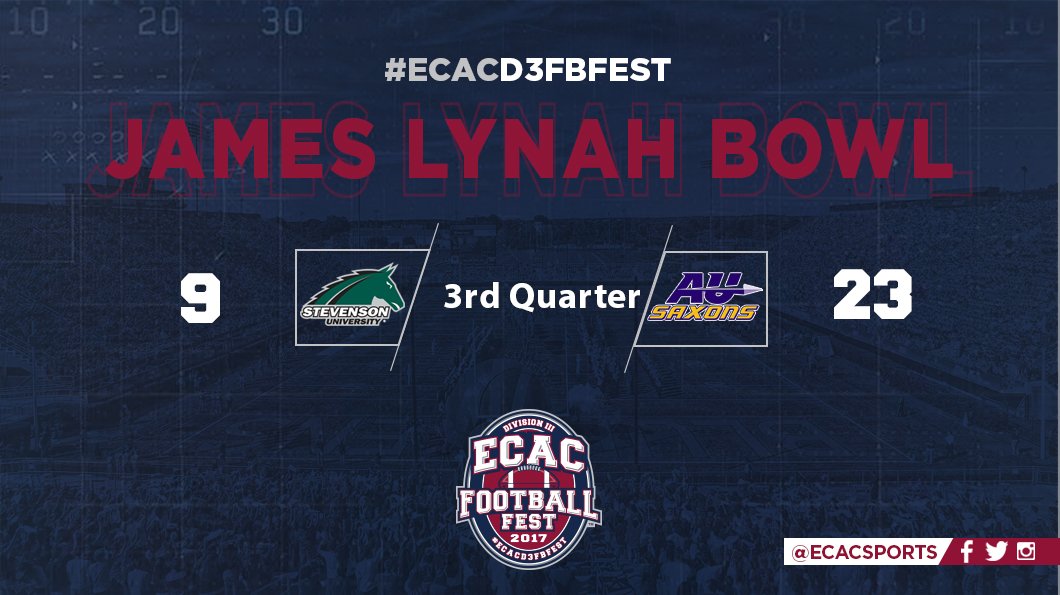 ECACD3FBFEST's tweet photo. as we head into the final stanza of #ECACD3FBFEST Lynah Bowl the @AUSaxons have a 14 point lead over @GoMustangSports https://t.co/NUpW8R29nf