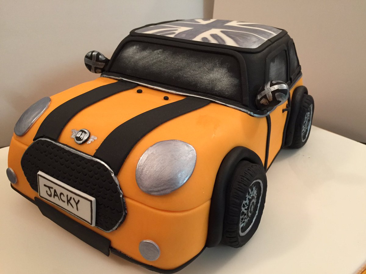 Mini Themed Birthday Cake #carcake #minicooper
