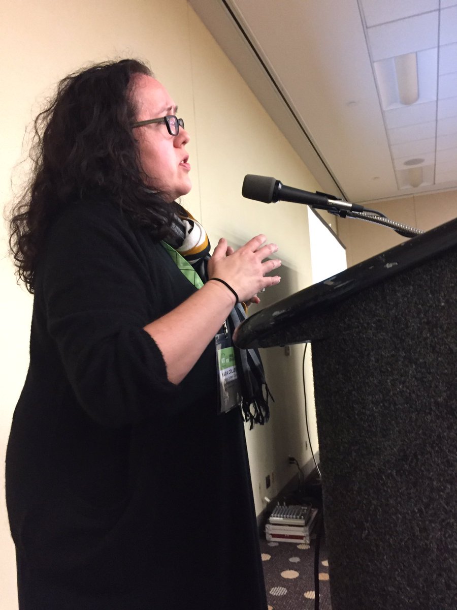 JSerravallo's tweet photo. Meaning is everything. Everything we do as writers - craft, structure...all comes back to meaning. @colleen_cruz #ncte17 https://t.co/x8AxpAfyTX
