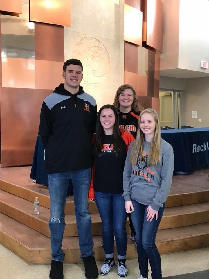 HuskiesOTC's tweet photo. Congrats to these 4 great kids on their signing today! They all work hard on and off the field, especially in the weight room! 
#OneTeamOneHarlem https://t.co/A9tygloOQZ