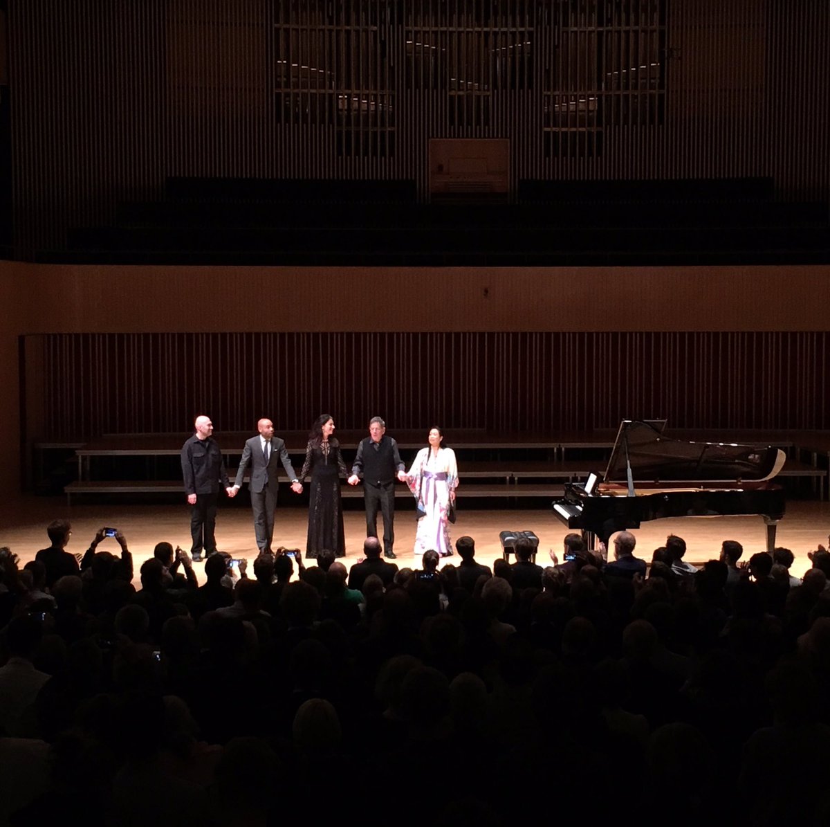 2nd and final concert with the piano music of <a href="/philipglass/">Philip Glass</a> during @Aarhus2017. Complete #PianoEtudes with the composer and pianists #AntonBatagov #AaronDiehl #MakiNamekawa plus our local <a href="/tanjazapolski/">Tanja Zapolski</a>. What a great week in #aarhus2017 it has been!