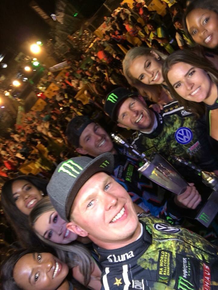 The 2017 #GymkhanaGrid dominated by PSRX Volkswagen Sweden! Proud to race against <a href="/JohanKMS88/">Johan Kristoffersson</a> in the final, and happy despite finishing 2nd 😉🥇🥈