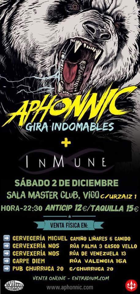 Faltan pocos días para que actuemos en Vigo por primera vez, junto a nuestros amigos de <a href="/aphonnic/">Aphonnic</a> 
¿Estaréis allí?
Entradas en <a href="/entradium/">entradium</a> :
entradium.com/entradas/aphon…