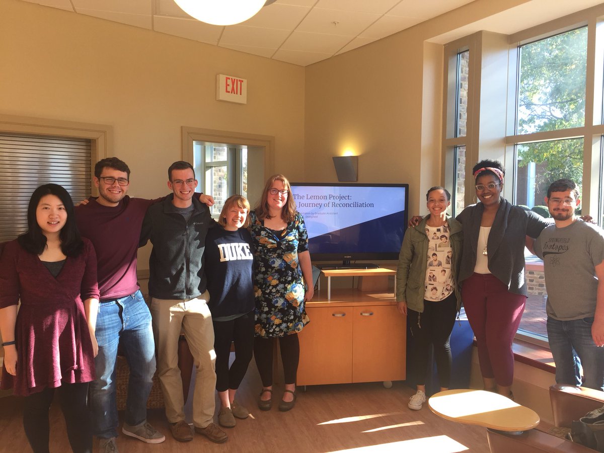 WM_LemonProject's tweet photo. Today, graduate asst. @RavynnKaMia gave a #LemonProject presentation to Lemon Hall; they were eager to learn about the man for whom their dormitory was named https://t.co/WpJgHXF4HO