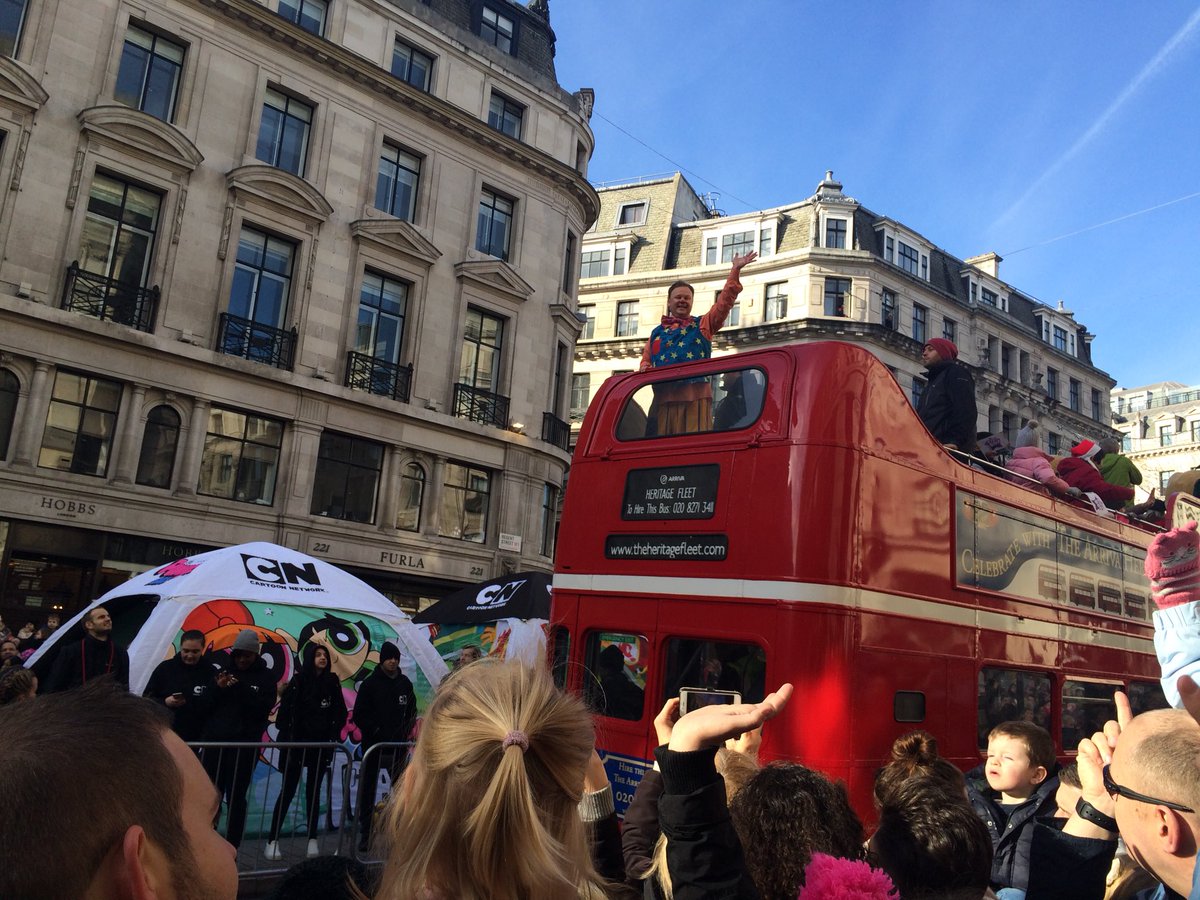 rozbabes's tweet photo. #MrTumble got a bigger cheer than #Santa 😂 #HamleysParade https://t.co/8PGYX5Ax4P
