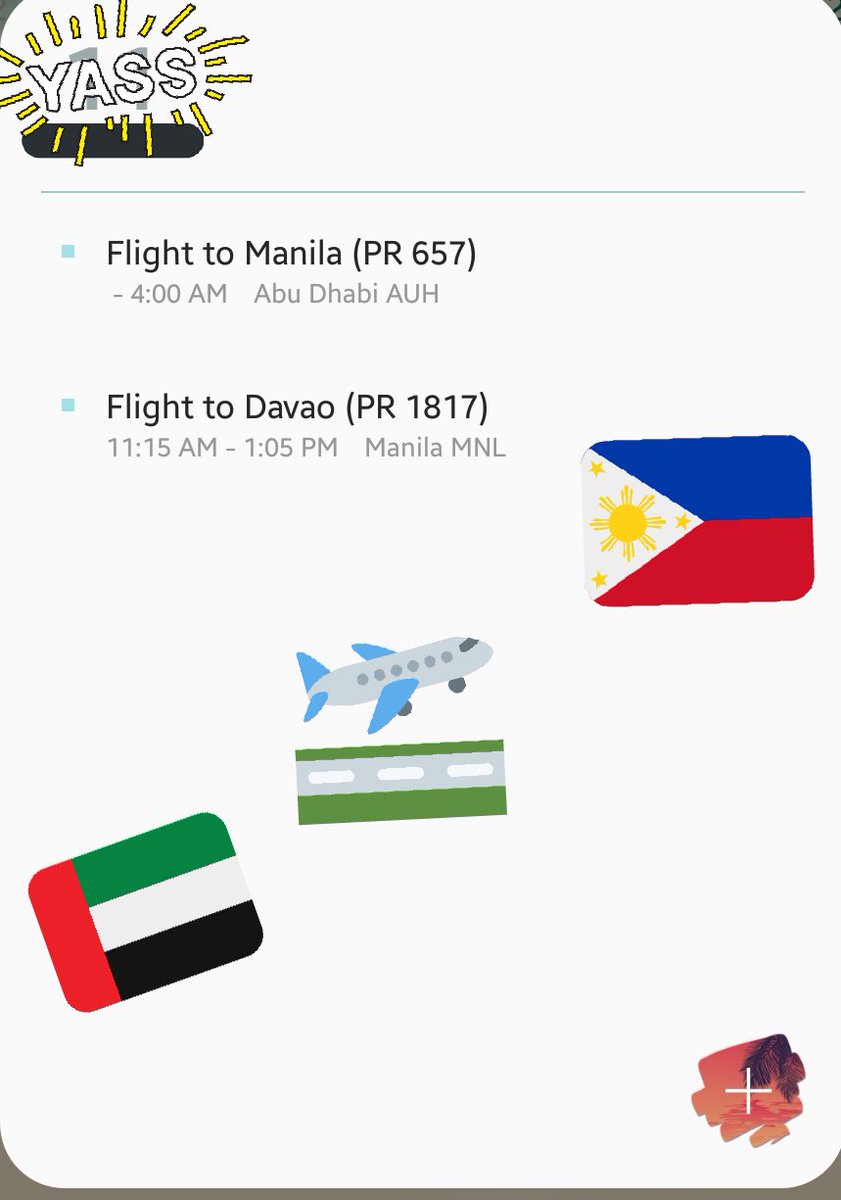 cherry_meme's tweet photo. Automatic sync to my calendar. Amazeballs! Hehehe. 🤣
Konting kembot nalang here I come na Pinas pero makahilak ko sa 7h na layover. 🤣🙈
#meresi #booked #soon https://t.co/7a8ORP8ZR7