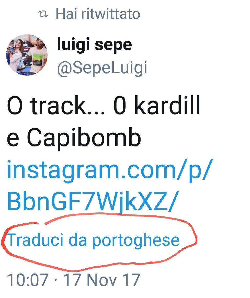 f0rzazzurri's tweet photo. caro @SepeLuigi , per  twitter il nostro caro dialetto napoletano viene tradotto come portoghese!😂😂
#ForzaNapoliSempre https://t.co/t6m43lyanY