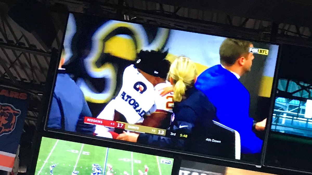 JonnyFairplay's tweet photo. But my team couldn’t get worse... oh wait Thompson carted off the field ☠️ #rhaffl https://t.co/uPoOjrfbxj