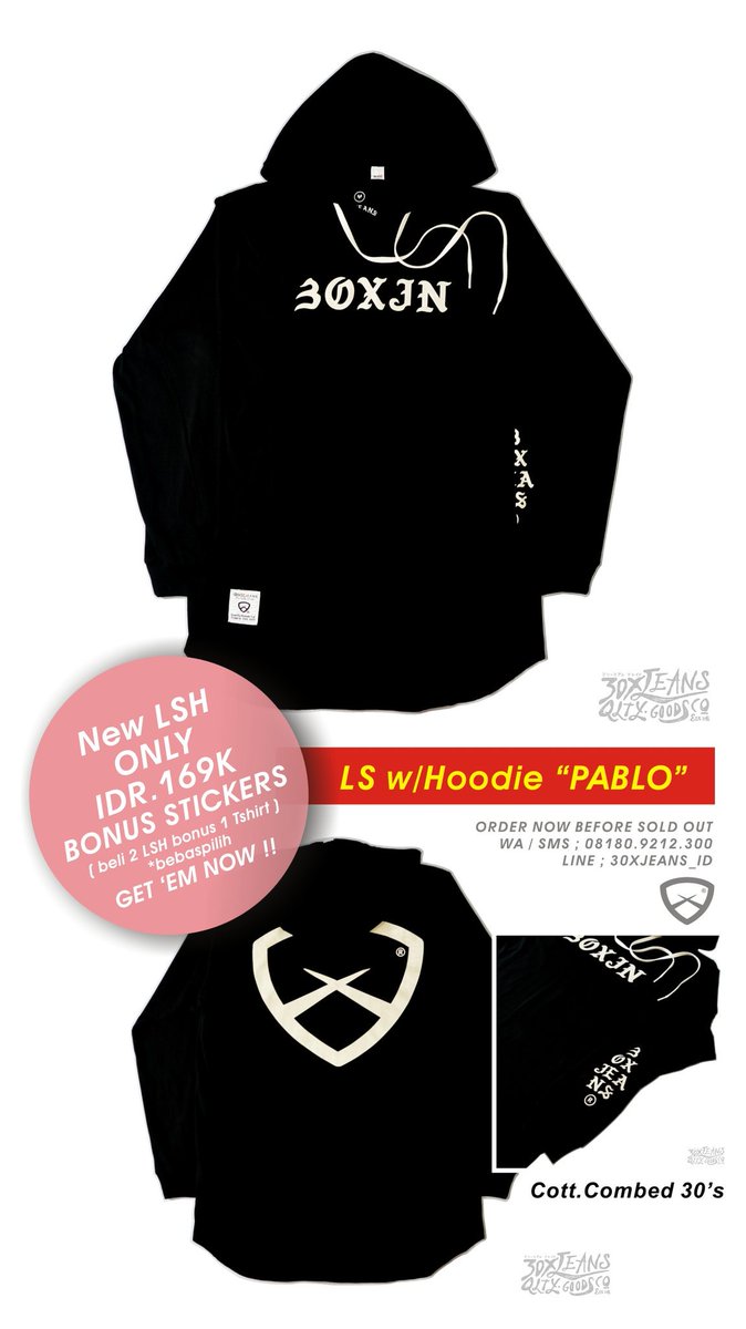 LSH - PABLO idr.169k
Beli 2 Bonus 1 Tshirt
( bebas pilih selama stok masih ada ) #30XJEANS