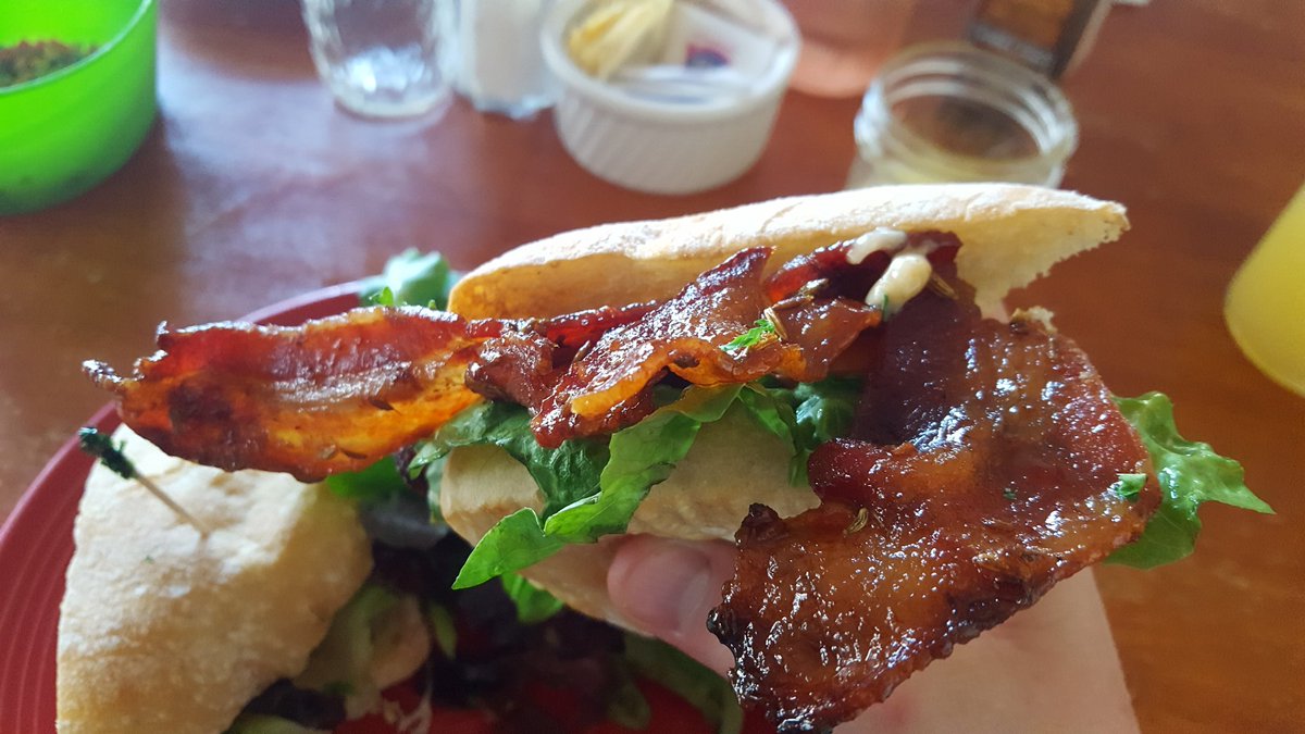 Hey <a href="/MeatheadMilitia/">The LargeHuman</a>. Thought you'd like the bacon food porn shot. This places calls it crack bacon and it's damn good.