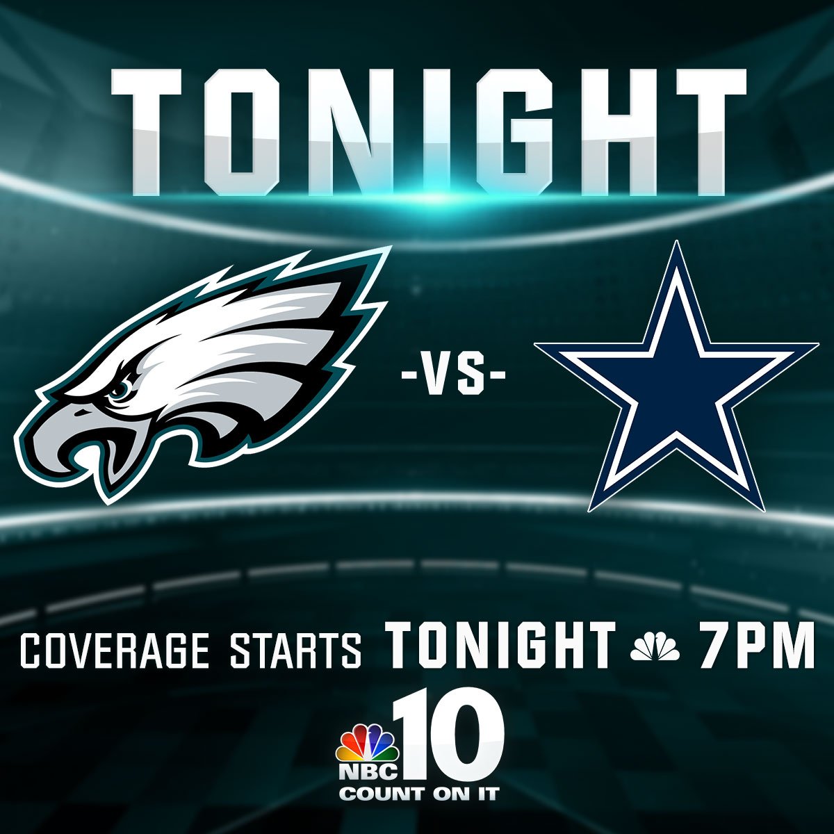 collhannon's tweet photo. ARE YOU READY FOR #SundayNightFootball #PHIvsDAL @RandyGyllenhaal @JClarkNBCS in #Dallas @jackielondon @KeithJones @SteveSosnaNBC at @XFINITYLive w/ @DanielleSoyka &amp; @emadskhalil @TammieSouza @thecohshow27 @PhillyChang at @NBCPhiladelphia #BirdsvsBoys #LETSGO #FlyEaglesFly https://t.co/lL1BXM99XN