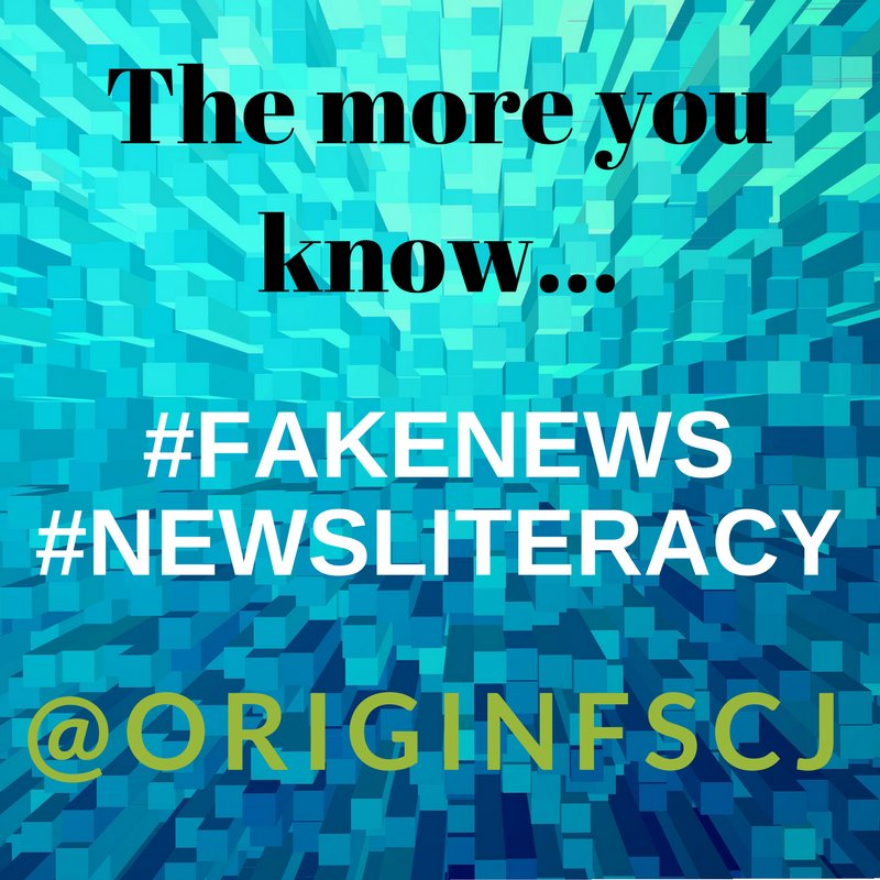 ORIGINFSCJ's tweet photo. Informed citizens make better decisions.  Are you consuming truthful content? #FSCJ #JAX #Gatekeepers #BadGameatTelephone #WhereDoYouGetYourNews https://t.co/QFHHSPRnLH