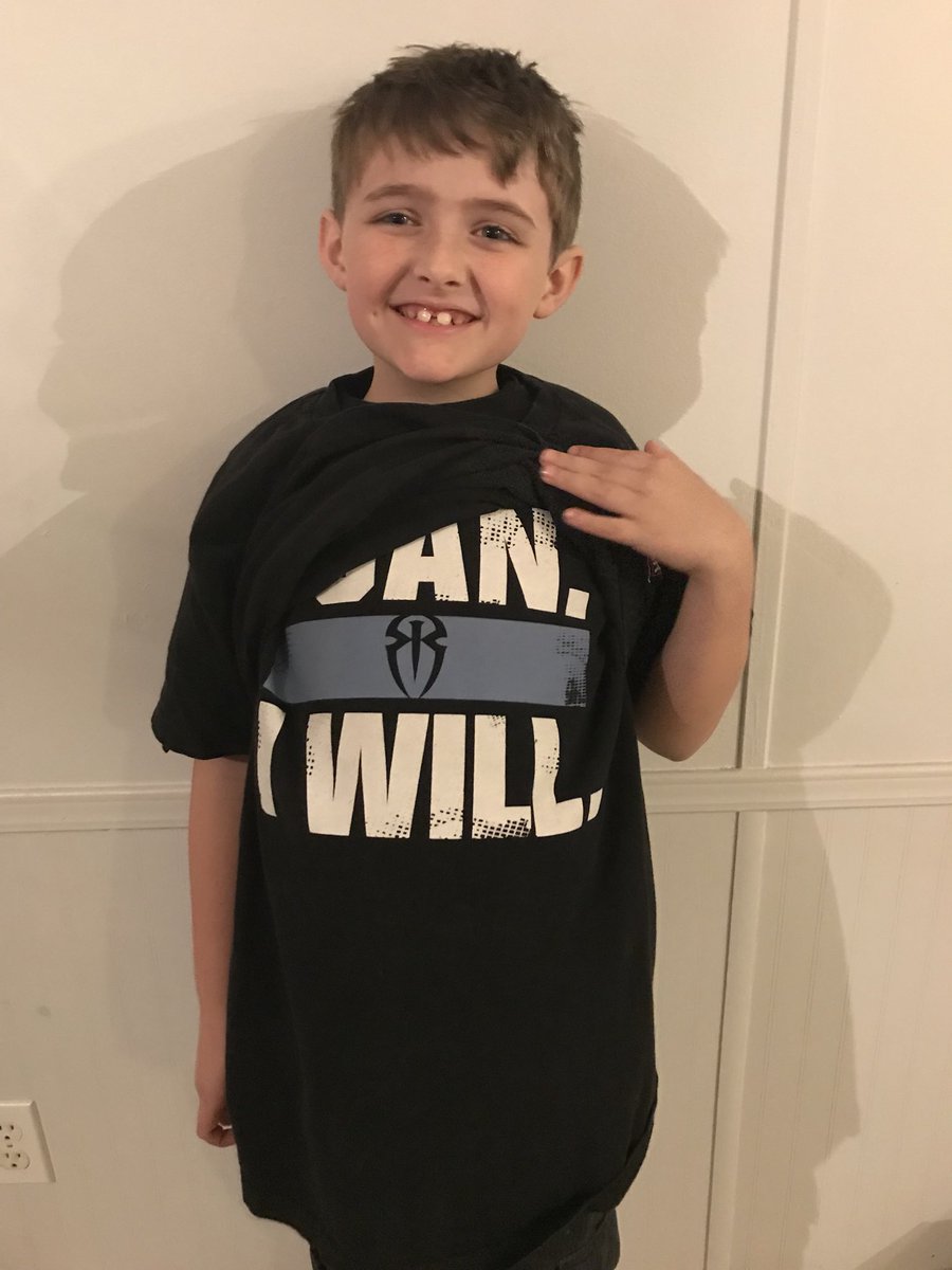 sayummable's tweet photo. When youβre super indecisive so you wear 4 shirts π My sons a trip! @WWERollins @WWERomanReigns @DeanAmbroseNet @AJStylesOrg #WWEAddict #SurivivorSeries https://t.co/E6tvGk3kOV