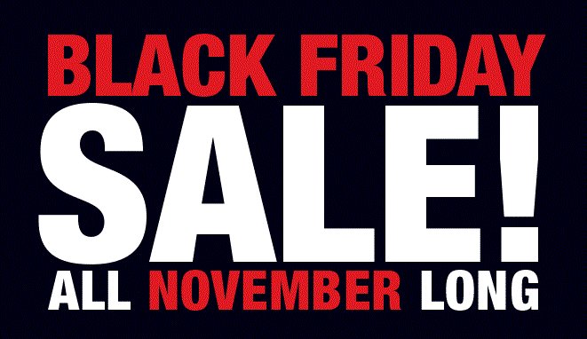 30% off everything during "Black Friday" sale, until end of November !