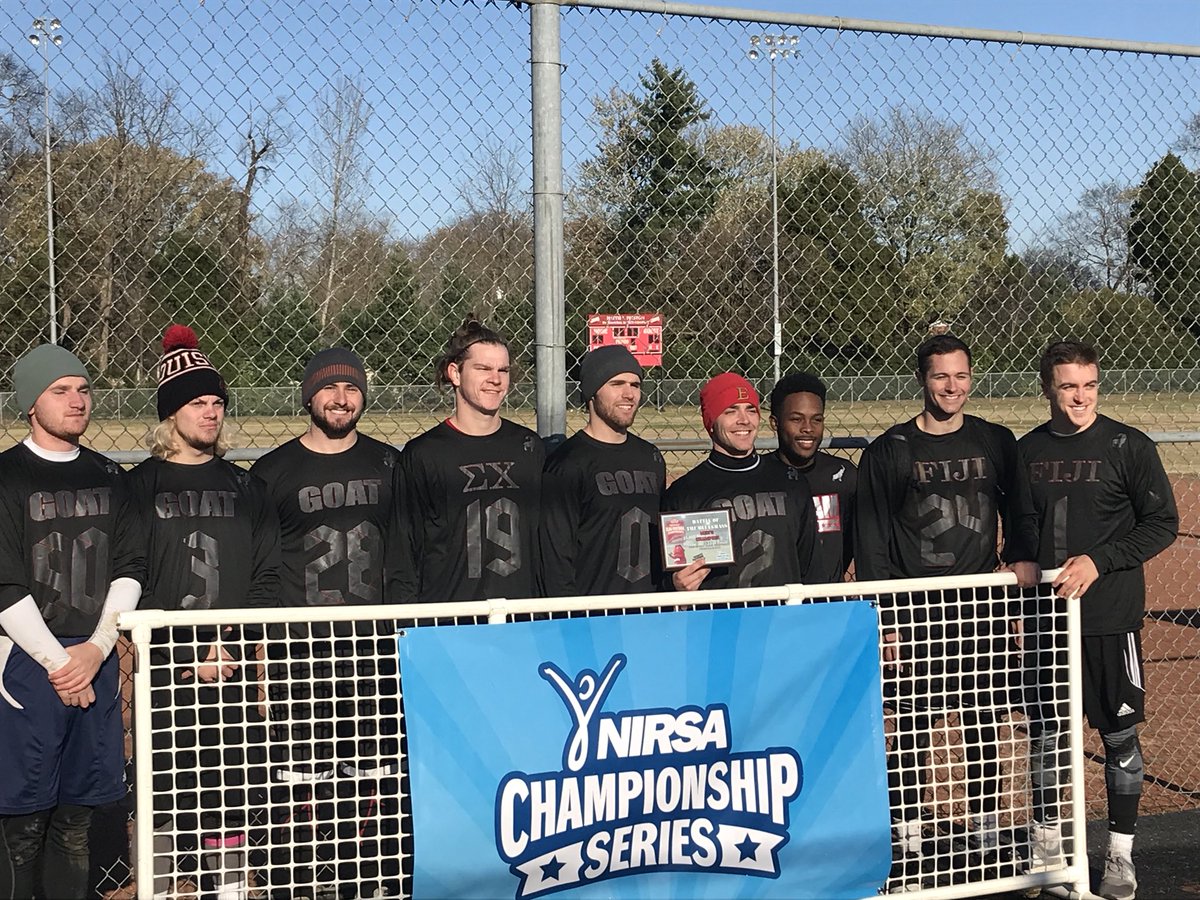 WKUIntramurals's tweet photo. Intramural rivals, regional champs. Cya in Florida baby! @NIRSAregion2 @NIRSAChamp @TeamGOAT_Athl https://t.co/L33MVUeRzw