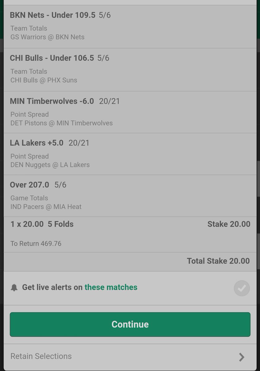 DesiTipster's tweet photo. Our #NBA expert has picked out the below acca (5 fold at odds of 23) which is also backed as singles. Thoughts? #NBAtips #NBAacca #5Foldacca https://t.co/T2wAkITtn0
