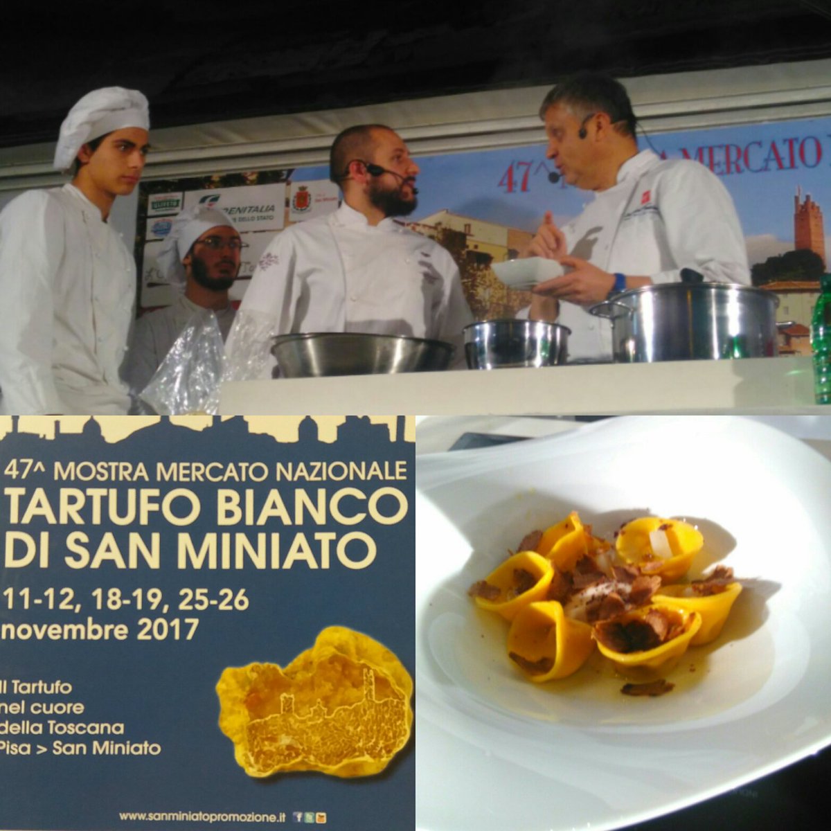ChefAndre87's tweet photo. Cooking show al tartufo!! A San miniato per la 47°edizione della mostra mercato del tartufo bianco!! #truffle #executivechefandreaperini 
#al588 #sanminiato #chef https://t.co/7yOKD3W76X