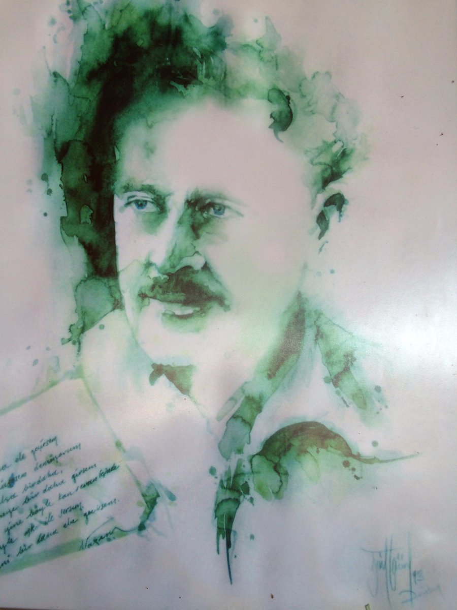 orhanaydin6's tweet photo. BEŞ SATIRLA
Annelerin ninnilerinden 
spikerin okuduğu habere kadar, 
yürekte, kitapta ve sokakta yenebilmek yalanı, 
anlamak, sevgilim, o, bir müthiş bahtiyarlık, 
anlamak gideni ve gelmekte olanı.
Nâzım Hikmet
1946 https://t.co/ootTYdmiot
