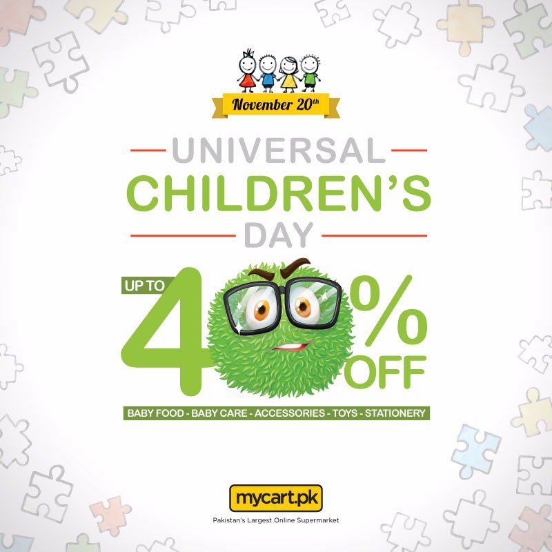 mycartpk's tweet photo. Celebrate #UniversalChildrensDay with #mycartpk and get up to 40% discount on over 1,000 products. https://t.co/EElBSTpiB8 https://t.co/IksbtpKrmC