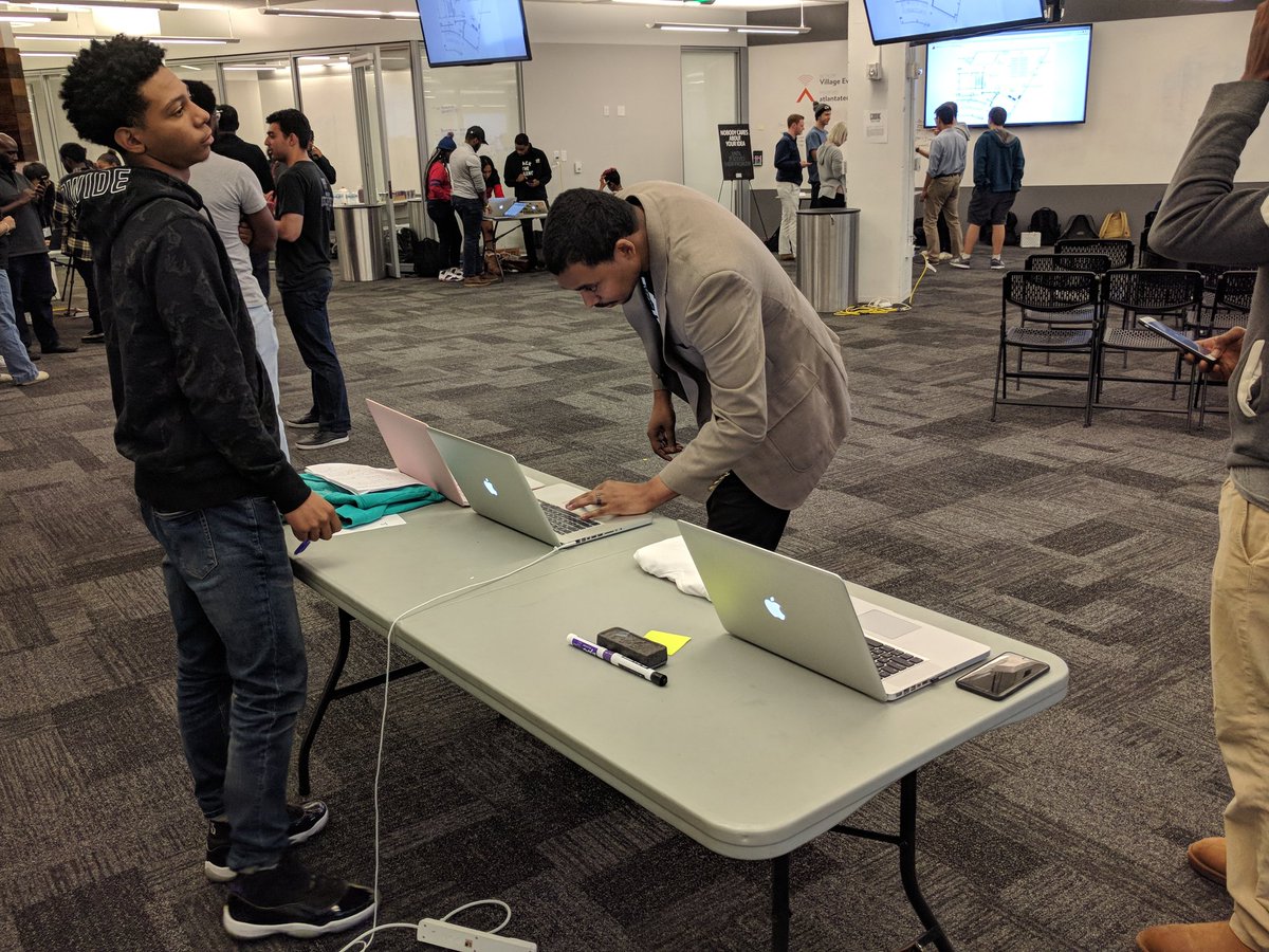 goodienation's tweet photo. @GoTeachx, #BeyondtheClassroom, #Village, + @defenseongo putting finishing touches on their presentations! @ATLTechVillage #GoodieHack #HacktheViolence https://t.co/4ckpocG3Vp