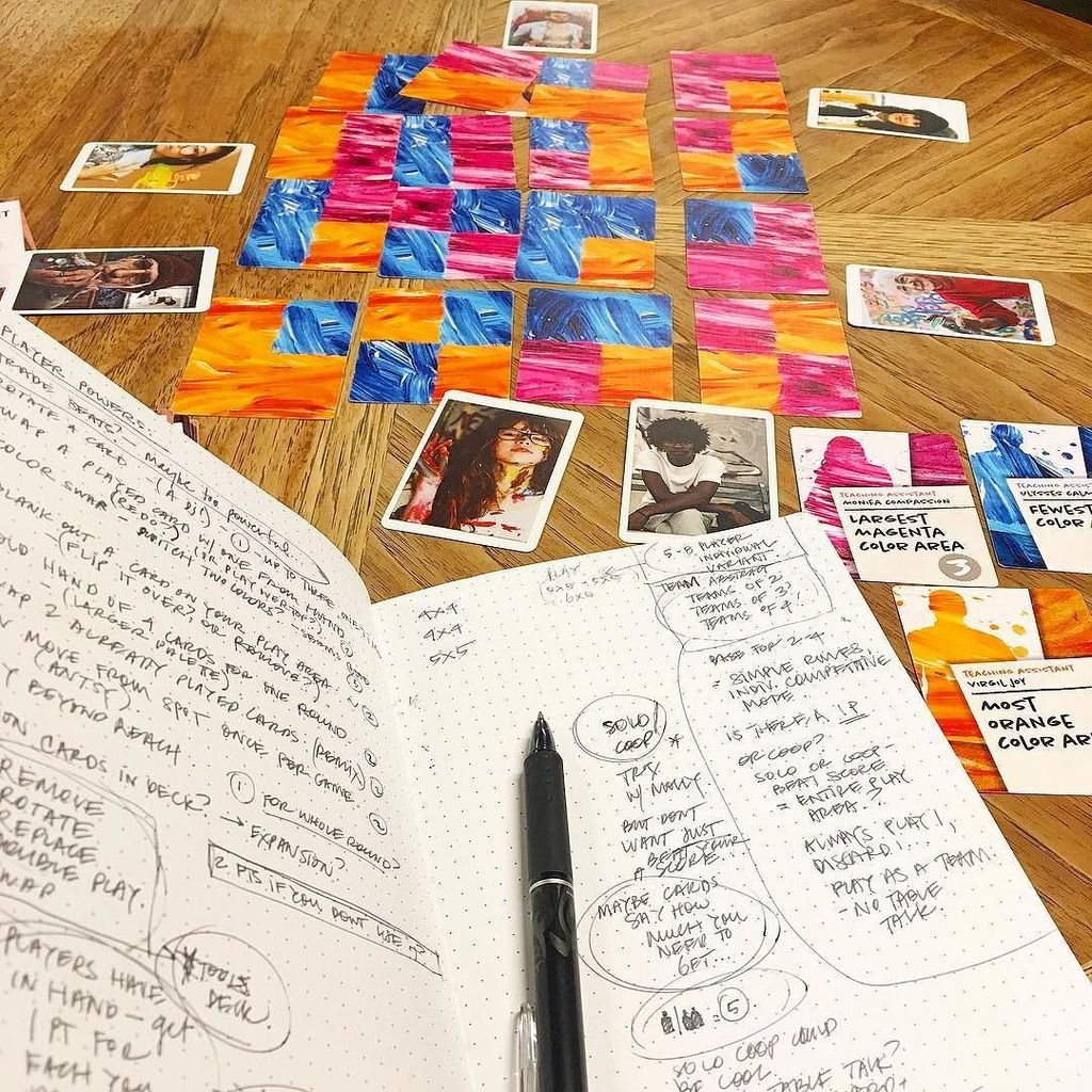 FlatoutGames's tweet photo. Creating some new gameplay variants for #AbstractAcademy! Playtesting a pile of games until 6pm here at Wayward Coffeehouse! Come play some #local #prototypes! @playtestnw https://t.co/ossUPu22wd https://t.co/694G6iOt2e