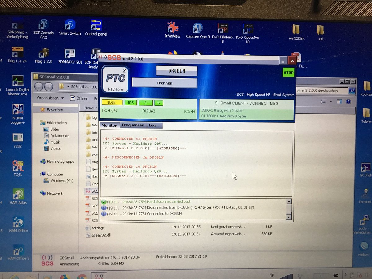 DK0BLN's tweet photo. Erstens versuche mit dem #PTC-IInet , für den Test habe ich ein modernen LeitungsTRX benutzt 😉 #Pactor @DK0BLN @HAMNET_BB https://t.co/d8MPbapR3z