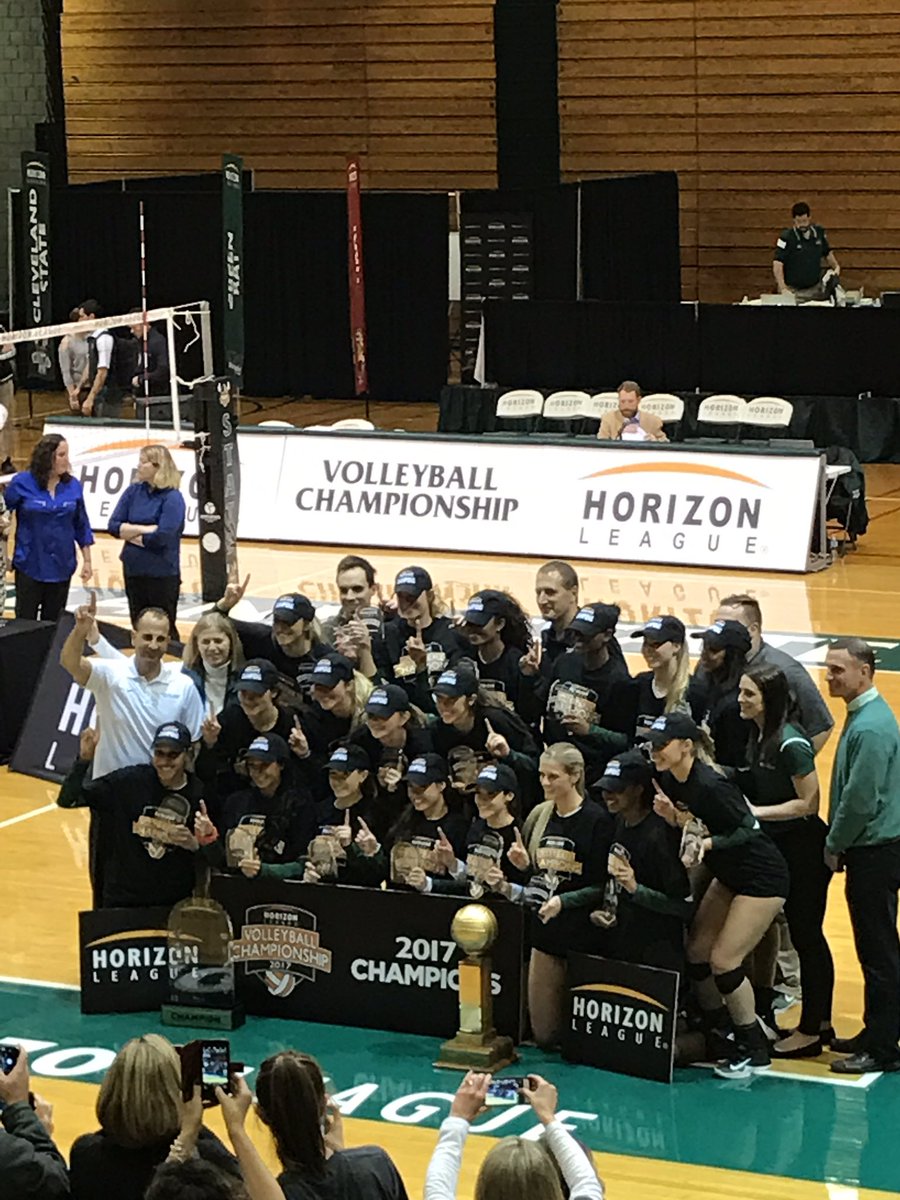 Congratulations to the <a href="/HorizonLeague/">Horizon League</a> Champion @ClevelandSt_VB on a dominating performance!!! #thatsfive