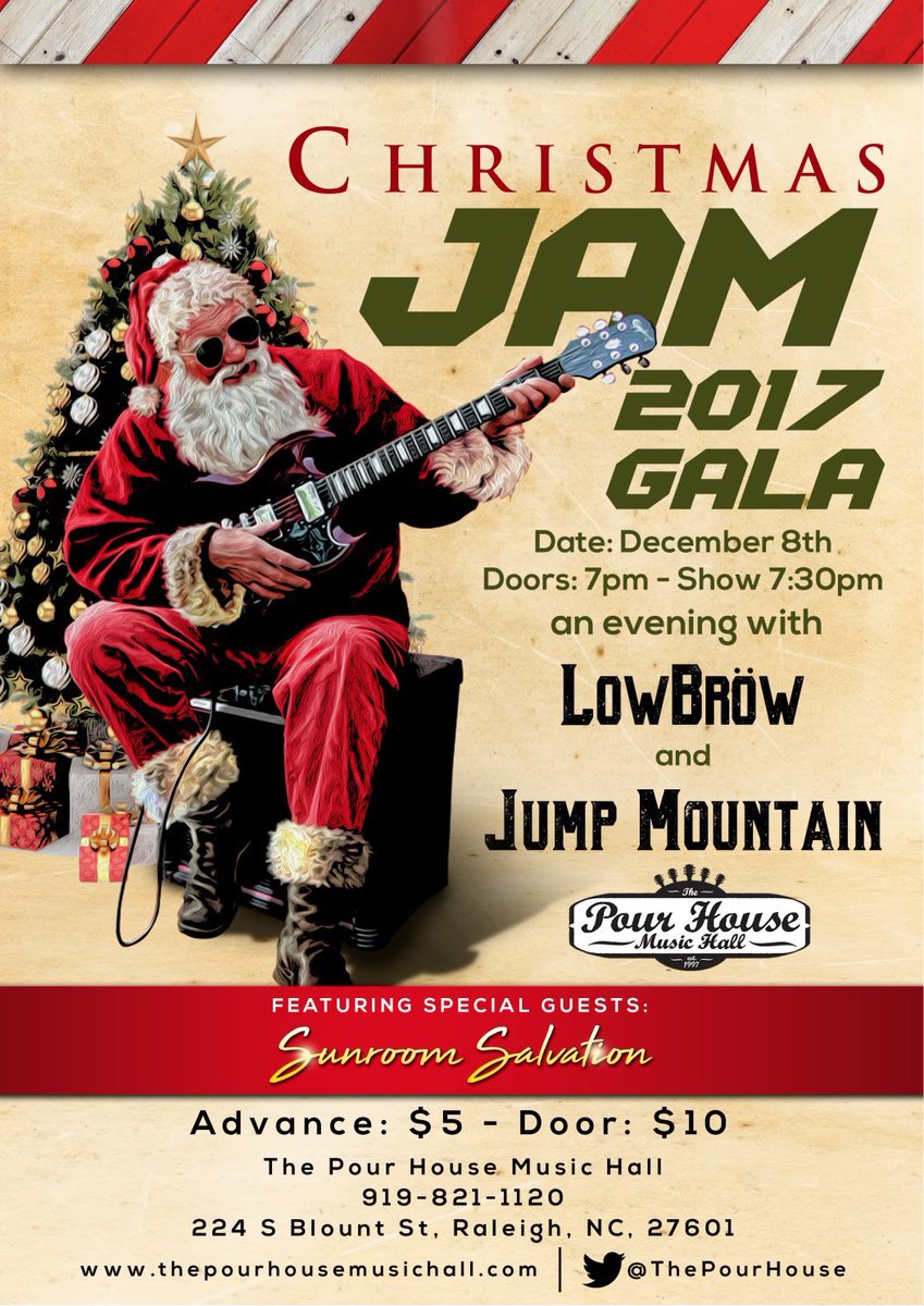 <a href="/jumpmtn/">Jump Mountain</a> will be playing Dec 8 at <a href="/ThePourHouse/">The Pour House Music Hall & Record Shop</a> with <a href="/LowBrowTheBand/">LowBrow The Band</a> and Sunroom Salvation.  Get some!