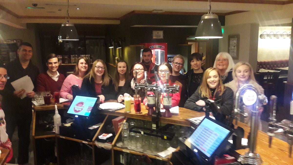 Foh Team having some Christmas drinks training this evening. <a href="/WeAreSUGM/">WeAreSUGM</a> <a href="/chrislewis6/">Chris Lewis</a>