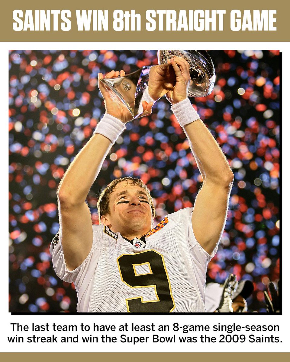 espn's tweet image. SAINTS RALLY TO KEEP THE STREAK ALIVE.