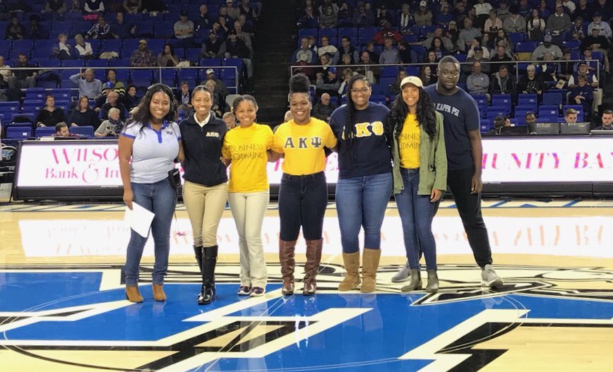 AkpsiMT's tweet photo. Thank you to the MTSU Women’s Basketball Team for honoring Zeta Psi today on the court🏀! We appreciate it, and will continue to support your team⛹🏼‍♀️! #zetapsi1965 #mtsu #truebluemove #ladyraiders https://t.co/rIbDEl9fgx