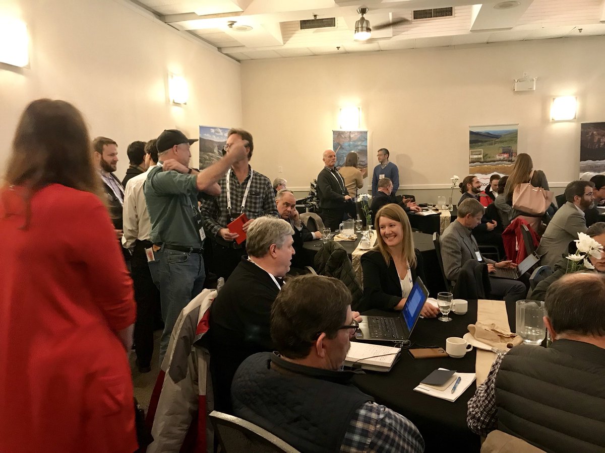 InvestYukon's tweet photo. We’re ahead of schedule!! Great time for coffee & networking during #InvestYTForum at #Geoscience17 @YukonMiners - We’re back at 2pm for #rockhavenresources , @westernCuandAu & exciting Juniors Panel!! #InvestYukon https://t.co/QkQiquM2wq