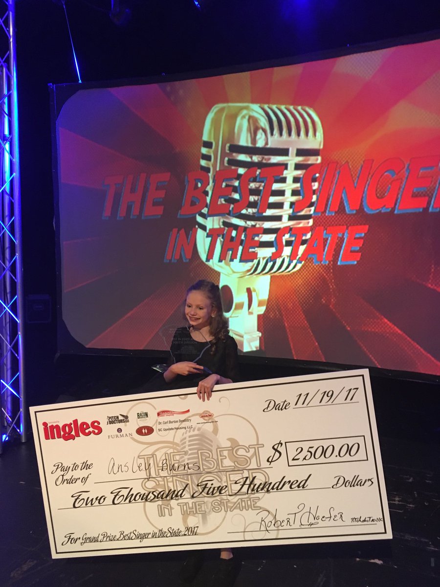 BestSingerState's tweet photo. #BSS2017. Introducing our new youth Best Singer in State: Ansley Burns! #yeahTHATgreenville #BestSingerInTheState https://t.co/SnLSXfU9A5
