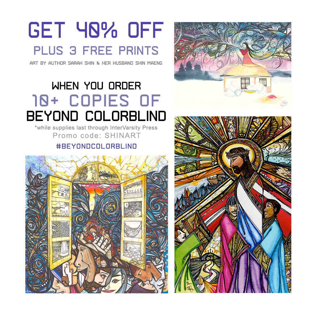 SarahShinAuthor's tweet image. Read Beyond Colorblind with friends and family.  Give the gift that grows ethnic awareness.  @ivpress #beyondcolorblind