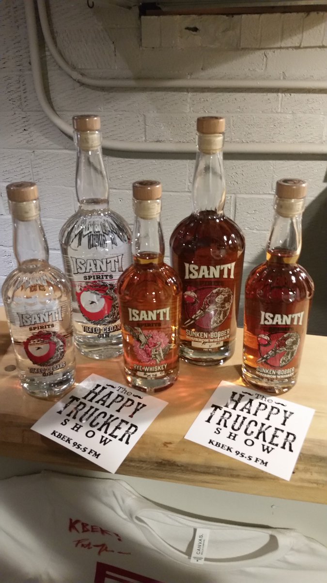 #Booze and #Bullets prizes on The Happy Trucker Show.  Thanks <a href="/isantispirits/">isanti Spirits</a> #Hanksgiving 2017