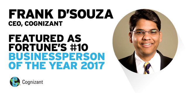 lisacams's tweet photo. .@FortuneMagazine's Businessperson of the Year includes Cognizant’s Francisco D’Souza at #10 #digitaltransformation https://t.co/BsZZKu4nn9 https://t.co/VfMHME45R2