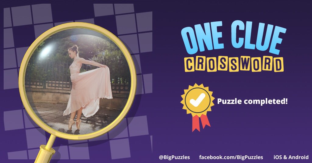 Jleanne12's tweet photo. I completed a puzzle in One Clue Crossword. Play now for free!
https://t.co/tqY7PzjwEv #OneClueCrossword https://t.co/ljJ5Gsi7vr