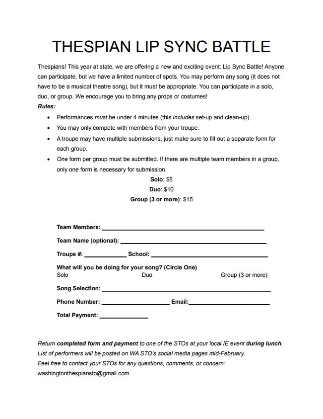 Washington Thespians tweet media