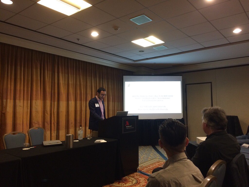 VincentGeloso's tweet photo. Youcef Maouchi at #sea2017 on legal transplants into islamic law #goodlawNecon #sea2017 #econ https://t.co/172Up2SCOZ