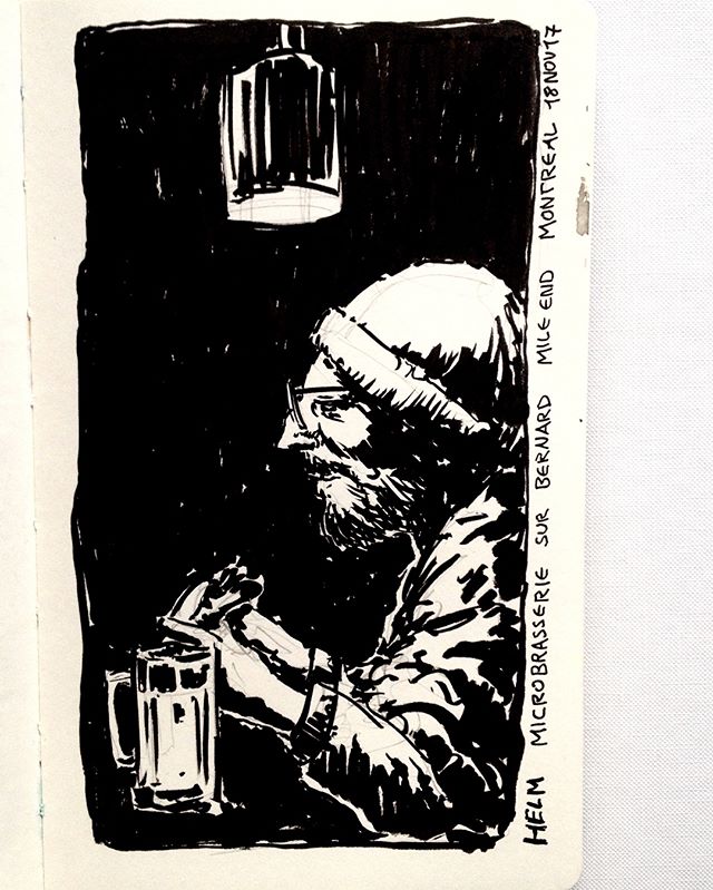 PlateauCom's tweet photo. @sensatio_nell  https://t.co/tuSHUkgnVv  HELM @helmmicrobrasserie #helmmicrobrasserie #darkclark #microbrewery #surbernard #mileendmtl #mtl #fantasticbeer #brewpub . . #sketchbook #blacknwhite #contrast #sketch #illustration #micronpen #pentelbrushpen https://t.co/ZtYOeW3HcF