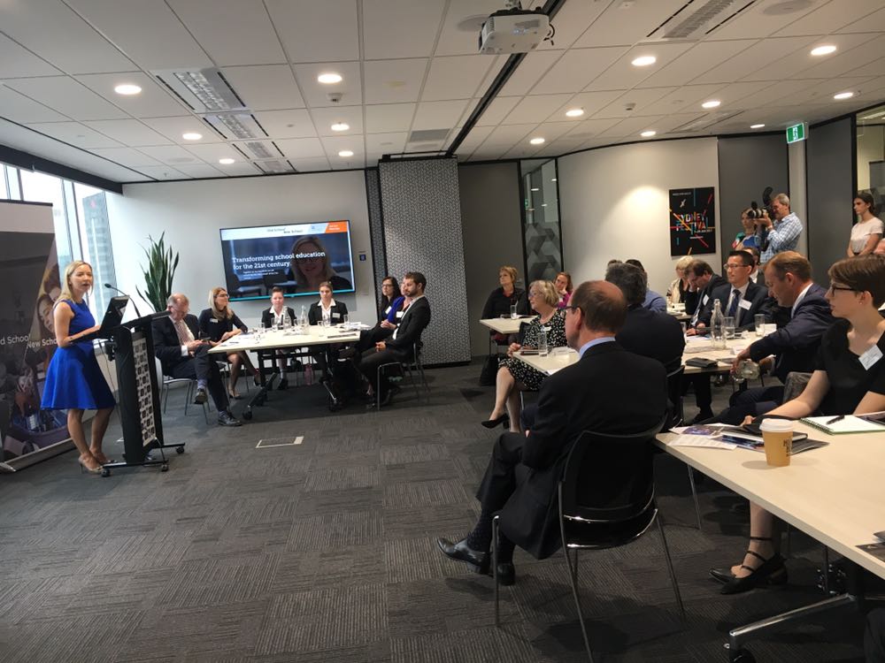 Our Education Policy Manager <a href="/RebeccaBurdick/">Rebecca Burdick Davies</a> closes the event: thank you to all invovled and don't forget to check out out campaign website oldschoolnewschool.com.au   
#oldschoolnewschool