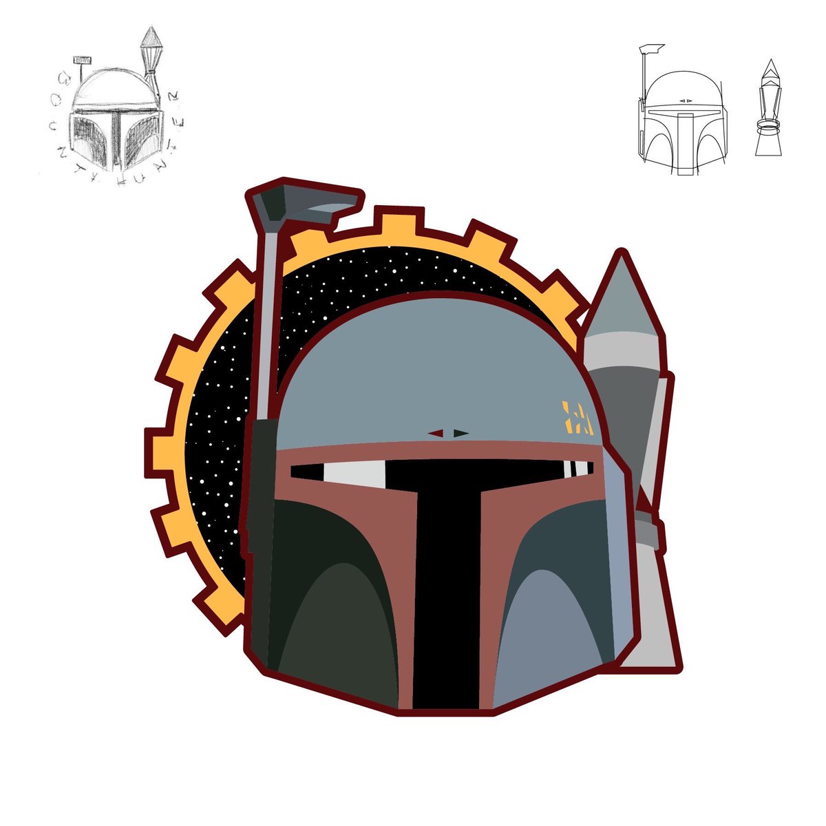 ChrisNixt's tweet photo. Boba Fett
#starwarsbadgechallenge
@logoinspirations
@mylito
#logoinspirations #logofortune #logo #vector #logoshift #graphicdesign #the_design_feed #adobe #icon #illustration #pixelvitae #design #graphicdesign #branding #picoftheday #logotype #brandmark #starwars #bobafett https://t.co/DYhQzHvuK1
