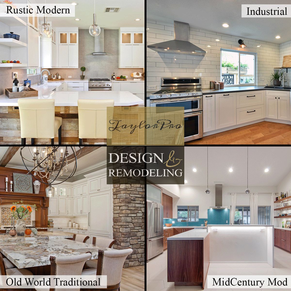 Happy #Thanksgiving week, #SanDiego! Which TaylorPro #dreamkitchen style would you rather cook turkey in this year? 
(A) Rustic Modern
(B) Industrial
(C) MidCentury Mod
(D) Old World Traditional

#remodeling #kitchen #remodel #turkeyday #gobblegobble