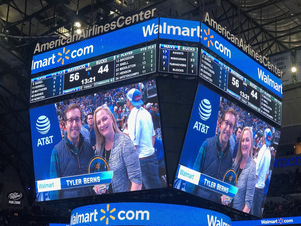 Taberns85's tweet photo. Honored to have been recognized by @mavsfoundation &amp; @Walmart as their Community Player. What a great evening for @CampFirewalker https://t.co/O9gVFCKgtZ